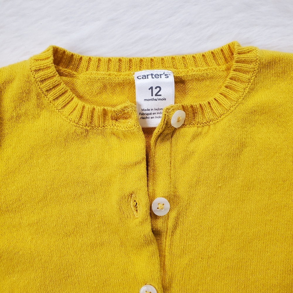 Carter's Yellow Button Up Sweater 💛 - Picture 4 of 7